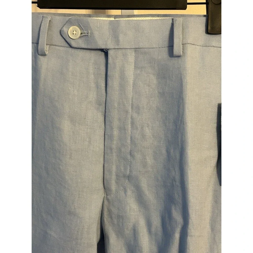 Mens RALPH LAUREN dress pants 36x32 Light Blue ULTRA FLEX Lightweight Preppy - Picture 8 of 16